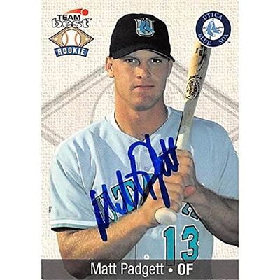 Autograph Warehouse 444166 Matt Padgett Autographed Baseball Card 1999 Team Best for Utica Blue Sox Florida Marlins FT