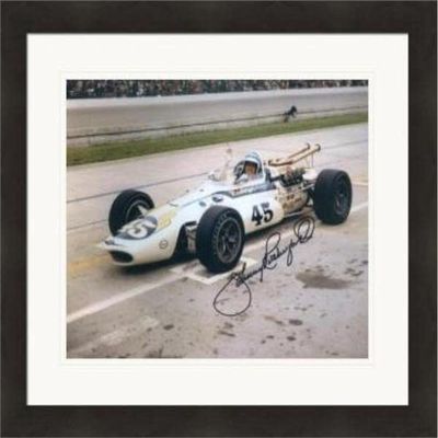 Autograph Warehouse 432926 8 x 10 in. Indianapolis Colts Johnny Rutherford Autographed 2 Matted & Framed Photo