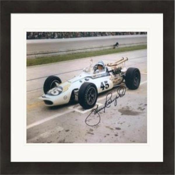Autograph Warehouse 432926 8 x 10 in. Indianapolis Colts Johnny Rutherford Autographed 2 Matted & Framed Photo