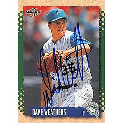 Autograph Warehouse 444203 University of Florida 1995 Score 141 Dave Weathers Autographed Baseball Card