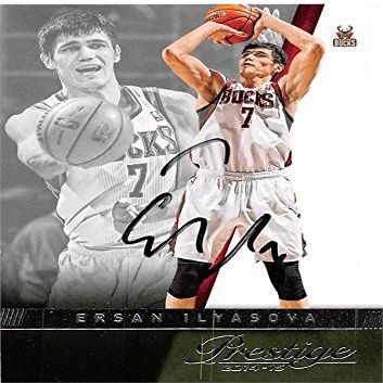 Autograph Warehouse 444506 Milwaukee Bucks 2014 Panini Prestige 40 Ersan Ilyasova Autographed Basketball Card
