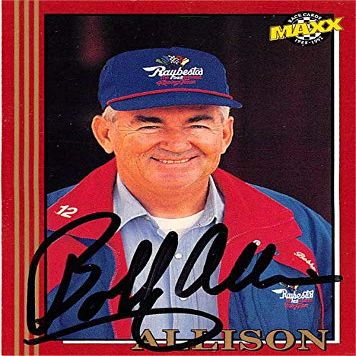 Autograph Warehouse 570437 Auto Racing Nascar Hall of Fame SC Bobby Allison Autographed Trading Card - 1992 Maxx No.114