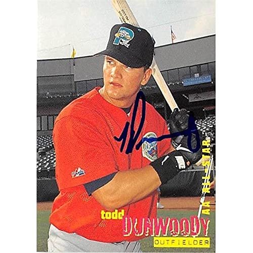 Autograph Warehouse 421242 Todd Dunwoody Autographed Baseball Card Florida Marlins Portland Seadogs FT 1996 Best No.13