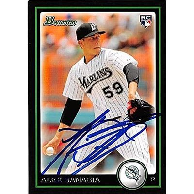 Autograph Warehouse 444354 University of Florida 2010 Topps Bowman BDP60 Rookie Alex Sanabia Autographed Baseball Card
