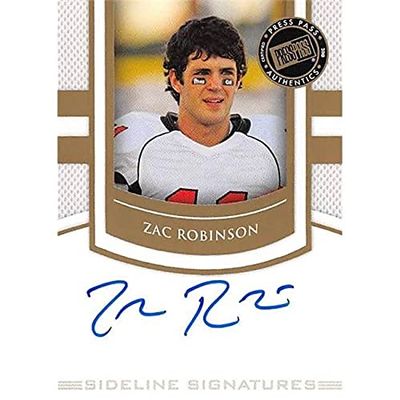 Autograph Warehouse 421594 Zac Robinson Autographed Football Card Oklahoma State Cowboys 2010 Press Pass Rookie No.SSZR