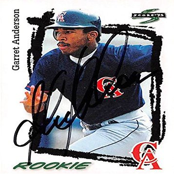 Autograph Warehouse 365470 Garret Anderson Autographed Baseball Card - 1995 Score 310 Rookie