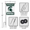 College Flags & Banners Co. Michigan State Spartans Garden Flag and Pole Holder Set view 2