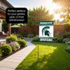College Flags & Banners Co. Michigan State Spartans Garden Flag and Pole Holder Set view 3