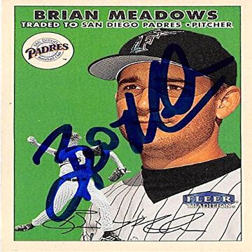 Autograph Warehouse 444049 University of Florida 2000 Fleer Tradition 18 Brian Meadows Autographed Baseball Card