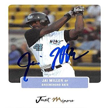 Autograph Warehouse 444017 University of Florida 2004 Just Minors 60 Jai Miller Autographed Baseball Card