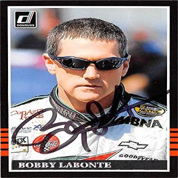 Autograph Warehouse 570419 Auto Racing SC Bobby Labonte Autographed Trading Card - 2018 Donruss No.109