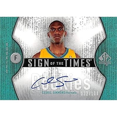 Autograph Warehouse 421576 Cedric Simmons Autographed Basketball Card Charlotte Hornets 2007 Upper Deck Signs of The Times No.STRCS