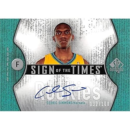 Autograph Warehouse 421576 Cedric Simmons Autographed Basketball Card Charlotte Hornets 2007 Upper Deck Signs of The Times No.STRCS