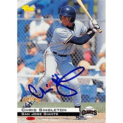Autograph Warehouse 366478 Chris Singleton Autographed Baseball Card - San Jose Giants 1994 Classic Minor League Rookie