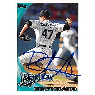 Autograph Warehouse 444080 University of Florida 2010 Topps 213 Ricky Nolasco Autographed Baseball Card