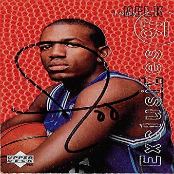 Autograph Warehouse 444466 Charlotte Hornets 1997 Upper Deck Exclusives R17 Tony Delk Autographed Basketball Card