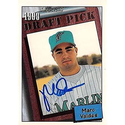 Autograph Warehouse 444425 University of Florida 1994 Topps 750 Gold Draft Pick Marc Valdes Autographed Baseball Card