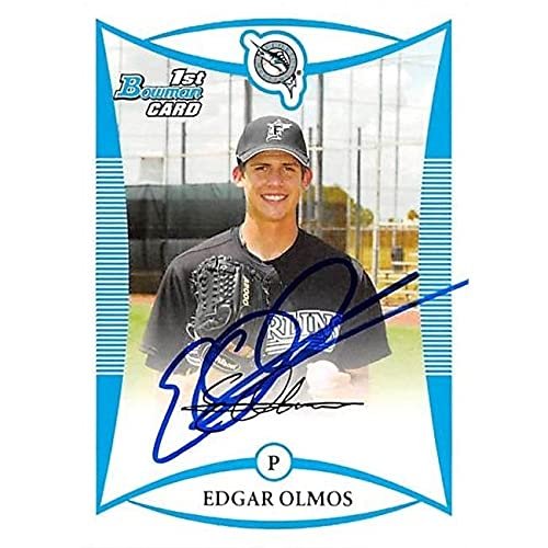 Autograph Warehouse 444155 University of Florida 2009 Topps Bowman BDPP45 Edgar Olmos Autographed Baseball Card