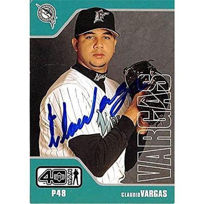 Autograph Warehouse 444285 University of Florida 2002 Upper Deck Fortyman 802 Claudio Vargas Autographed Baseball Card
