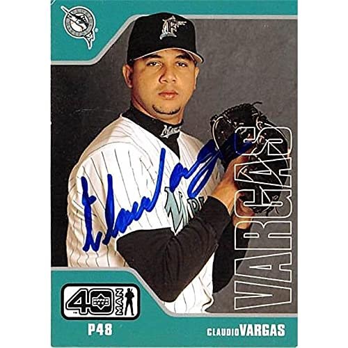 Autograph Warehouse 444285 University of Florida 2002 Upper Deck Fortyman 802 Claudio Vargas Autographed Baseball Card