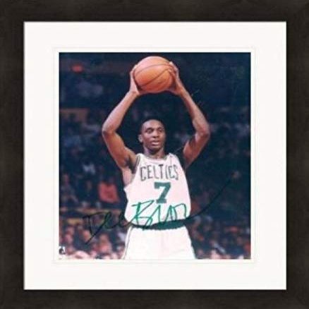 Autograph Warehouse 408869 8 x 10 in. Dee Brown Autographed Matted & Framed Photo - Boston Celtics Scratch Mark on Photo