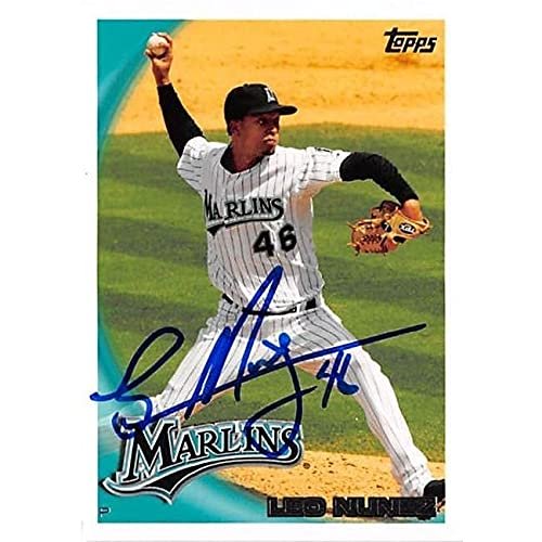 Autograph Warehouse 444130 University of Florida 2010 Topps 246 Leo Nunez Autographed Baseball Card