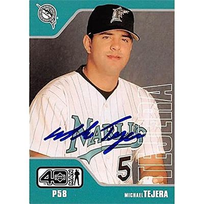 Autograph Warehouse 444336 University of Florida 2000 Upper Deck Fortyman 801 Michael Tejera Autographed Baseball Card