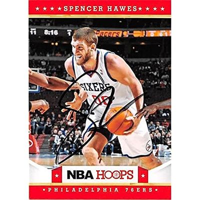 Autograph Warehouse 444534 Philadelphia 76ers 2012 Panini Hoops 28 Spencer Hawes Autographed Basketball Card
