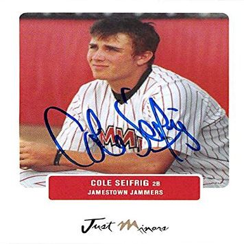 Autograph Warehouse 444326 University of Florida 2004 Just Minors 75 Cole Seifrig Autographed Baseball Card