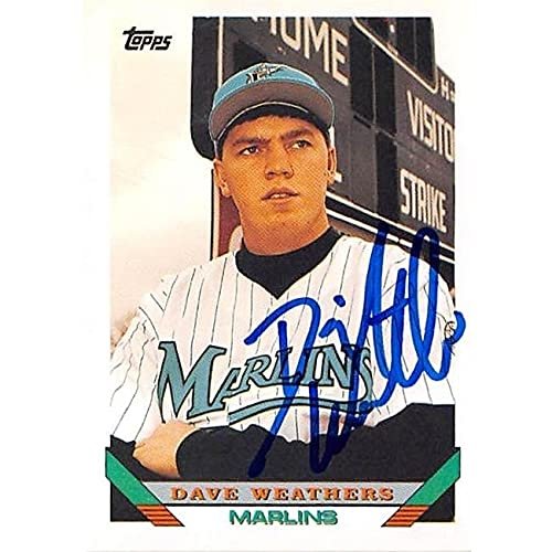 Autograph Warehouse 444205 University of Florida 1993 Topps 739 Dave Weathers Autographed Baseball Card
