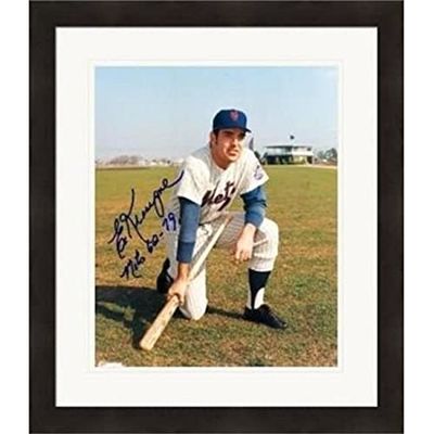 Autograph Warehouse 410496 Ed Kranepool Autographed 8 x 10 in. Photo New York Mets kneeling Inscribed Mets 62-79 Matted