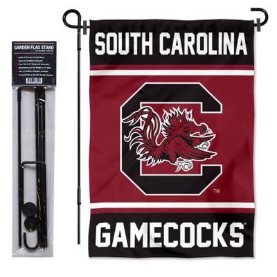 College Flags & Banners Co. USC Gamecocks Garden Flag and Pole Holder Set