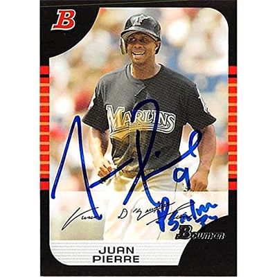Autograph Warehouse 444189 University of Florida 2005 Topps Bowman 11 Juan Pierre Autographed Baseball Card