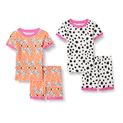 Amazon Essentials Unisex Kids' Snug-Fit Cotton Pajama Sleepwear Sets, Dalmation, 8