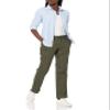 Amazon Essentials Women's Slim Fit, Straight leg Stretch Twill Chino Pant, Dark Olive, 6 view 4