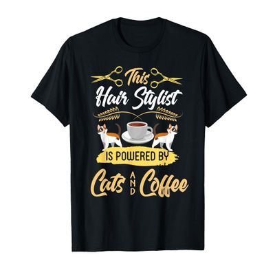 Hair Stylist Shirt Cat Lover Hair Stylist Hairdresser Gift T-Shirt