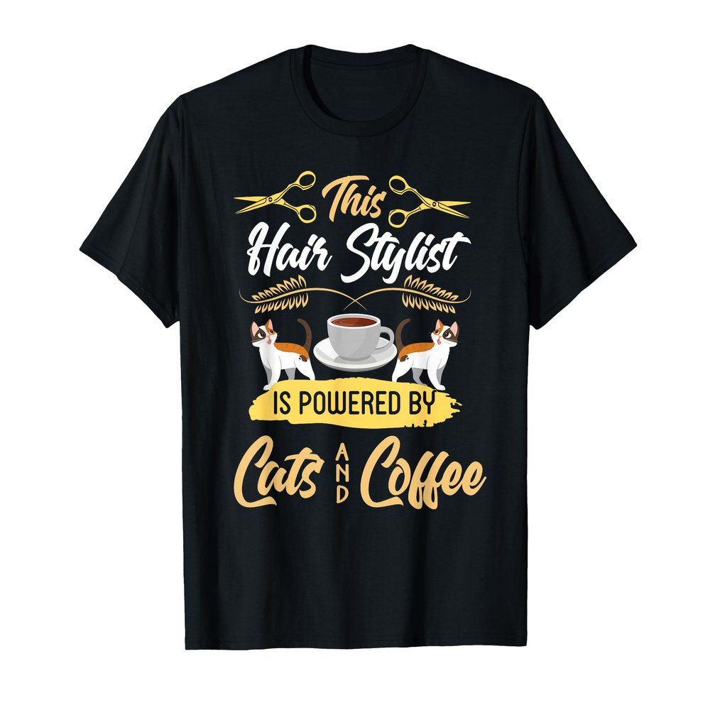 Hair Stylist Shirt Cat Lover Hair Stylist Hairdresser Gift T-Shirt