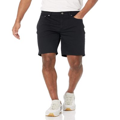 Amazon Essentials Men's Slim-Fit 9" Inseam Stretch 5-Pocket Shorts, Black, 30