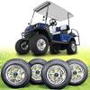 TakeLook - Golf Cart Wheel Covers 10 inch,Improved 7 Spoke Chromed Hub Caps for Club Car/E-Z-GO/YA/Star Car/Excar/Icon and Other Most Models Golf Cart (Set of 4) view 1