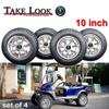 TakeLook - Golf Cart Wheel Covers 10 inch,Improved 7 Spoke Chromed Hub Caps for Club Car/E-Z-GO/YA/Star Car/Excar/Icon and Other Most Models Golf Cart (Set of 4) view 3