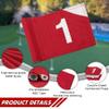 KINGTOP Numbered Golf Flag 8x6 Inch  Premium Dual-layer 420D Nylon, Double Sided Printing, Tube Inserted  Mini Practice Putting Green Flags for Yard, Mixed Color #1-3 view 2