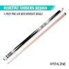Pathline Pool Cue Stick - 58 inch Canadian Maple Billiard Pool Stick (White 20oz) view 2