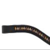 Grewal Equestrian Autumn Flower Curved Browband (Black, Oversize) view 1