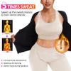 Eleady Women Waist Trainer Corset Trimmer Belt Neoprene Sauna Sweat Suit Zipper Body Shaper with Adjustable Workout Tank Tops (Black, XX-Large) view 2