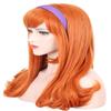 karlery Adult Women Long Curly Orange Bangs Wig Halloween Cosplay Costume Party Wig (Free Purple Headband and Wig Cap) view 1