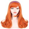 karlery Adult Women Long Curly Orange Bangs Wig Halloween Cosplay Costume Party Wig (Free Purple Headband and Wig Cap) view 2