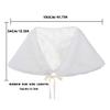 Aularso Womens Faux Fur Shawl and Wraps Bridal Fur Stole Ribbon Fur Cape Soft Faux Shawl for Bride and Bridesmaids (White) view 2