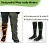 Riverruns Wading Socks, Neoprene Wet-suit Wader socks for Men and Women Outdoor Fishing, Surfing, Wakeboarding (Black,3XL) view 4