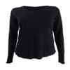 Jenni by Jennifer Moore Women's Ribbed Knit Pajama Top Black X-Small view 1