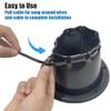 Marine Cable Boot - Boat Transom Steering Wires Boot Protect Fuel Lines (Black, 4 2/5" ID) view 4